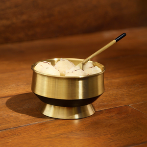 Bol à dessert en laiton avec cuillère, fabrication de qualité supérieure, vaisselle en laiton, bol à glace à prix avantageux - Product Image 6