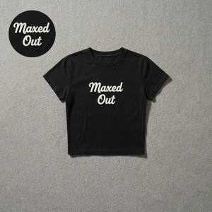 New Raised Embroidered women's shirt Solid Color Slim Fitted Crop Top Lightweight Custom Cotton T-Shirt All Seasons Streetwear - Product Image 3
