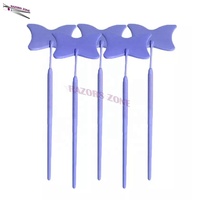 Miroir de maquillage personnalisé de bureau pliable en acier inoxydable éclairé de haute qualité avec grande poignée et formes de cils carrées élégantes