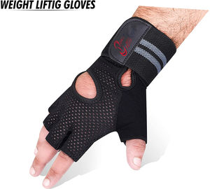 Guantes de Gimnasio Antideslizantes de PU para Hombre y Mujer, para Levantamiento de Pesas, Entrenamiento, Ejercicio, Fitness, Culturismo - Product Image 3