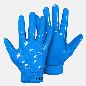 Gants de football américain en cuir synthétique et latex, service OEM, qualité supérieure, compatibles écran tactile, ajustement confortable, gants de sport - Product Image 1