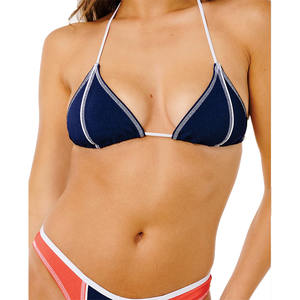 Nuevo Bikini de Dos Piezas para Mujer, Diseño Color Block Personalizado, Triangular con Cuello Halter, Secado Rápido, Traje de Baño para Playa, 2026 - Product Image 5