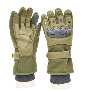 Guantes de Carreras con Dedos Completos, Color Verde Oliva, Diseño con Estampado Facial, Antideslizantes, Correa de Muñeca Ajustable, para Actividades al Aire Libre, Unisex - Product Image 1