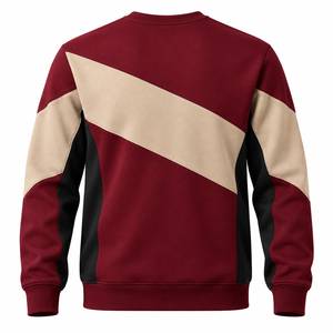 Sweat-shirt à col rond pour homme, de qualité supérieure, avec blocs de couleur, logo personnalisé brodé, écologique, décontracté, pour l'entraînement, vêtements de sport en coton - Product Image 6