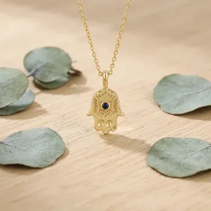 สร้อยคอแฟชั่นประดับเพชร CZ เม็ดเล็ก ดีไซน์ใหม่ล่าสุด ชุบทอง 18k สไตล์มินิมอล เรียบหรู เหมาะสำหรับงานแต่งงาน - Product Image 5