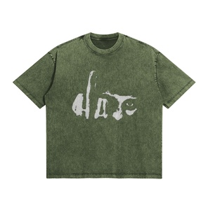เสื้อยืดคอตตอน 100% วินเทจ ล้างสีแล้ว พิมพ์ลายกราฟิก ทรงโอเวอร์ไซส์ สำหรับผู้ชาย สไตล์เรโทร แคชชวล สตรีทแวร์ ผลิตเสื้อยืดวินเทจ ล้างสีแล้ว - Product Image 2