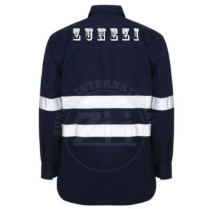Vêtements de travail industriels respirants et résistants aux flammes pour hommes, chemise de travail de soudage FR, conforme à la norme NFPA 70E HRC 2, haute visibilité, bande réfléchissante ignifuge. - Product Image 3
