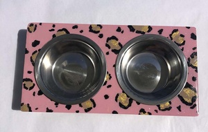 Supports de gamelles doubles en acier écologiques pour animaux de compagnie, de qualité alimentaire, personnalisables pour chiens et chats, intérieur/extérieur - Product Image 3