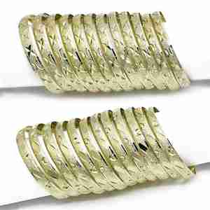 Juego de Brazaletes de Latón Chapado en Oro de 14K, 18K y 24K, Diseño Mixto al por Mayor, Brazaletes Tradicionales de Oro, Joyería de Moda Chapada en Oro, Oro Joyería - Product Image 6