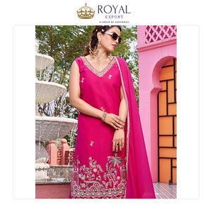 ผู้ส่งออกชาวอินเดียนำเสนอชุดชาราร่าคุณภาพดีเยี่ยม ผ้าจอร์เจตต์เนื้อหนา พร้อมเสื้อและผ้าคลุมไหล่ เหมาะสำหรับงานปาร์ตี้และงานเทศกาล - Product Image 3