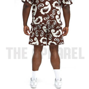 Ensemble deux pièces personnalisé pour hommes, ensemble deux pièces pour hommes, couleur unie, t-shirt à manches courtes fin et short pour l'été, idéal pour le fitness - Product Image 5