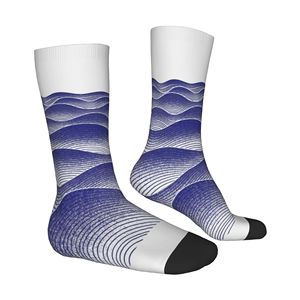 Calcetines Deportivos Azules y Blancos, de Spandex y Poliéster, Transpirables, Absorbentes de Sudor, Tejidos, con Logotipo en el Puño, para Adultos - Product Image 1
