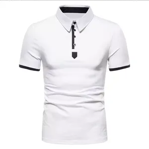 Camiseta Polo Deportiva de Moda con Cierre de 1/4 para Hombre, Poliéster de Secado Rápido, Camiseta Polo Estilo US para Hombre, Camiseta Blanca Lisa para Hombre - Product Image 3