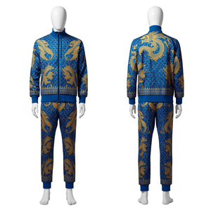 Conjunto Deportivo Unisex de Poliéster/Algodón con Estampado de Llamas Neón, Moda Urbana Contemporánea para Verano - Product Image 1