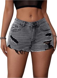 Shorts en jean pour femmes à prix abordable, taille haute, décontractés, pour l'été, vente directe d'usine, fournisseur OEM, meilleur prix à saisir - Product Image 2