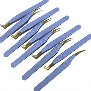 Pinces à cils personnalisées TEEJAY, best-sellers, avec emballage en boîte cartonnée, prise en main parfaite, légères, manche confortable, tension douce. - Product Image 5