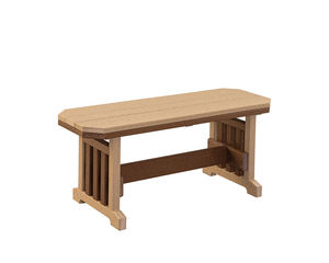 Ensemble de table à manger d'extérieur en bois moderne avec bancs, meubles de patio contemporains durables pour la cour et le jardin - Product Image 6