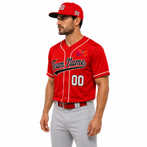 stylish <b>baseball</b> jersey created with lightweight textile for team training and match day wear with reliable quality for active - Product Image 4