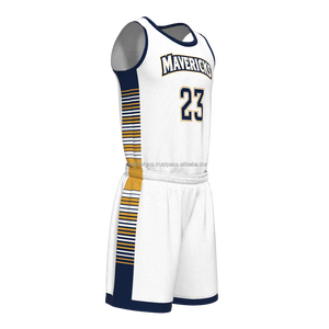 Maillot et short de basket-ball d'équipe réversible personnalisé par sublimation respirante à la mode uniformes de basket-ball réversibles - Product Image 2