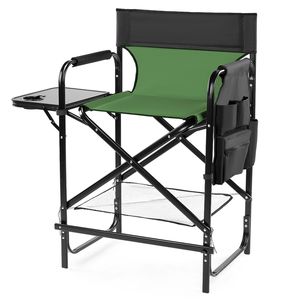 4 Sedie da Campeggio Portatili con Portabicchieri Integrati e Tavolini Laterali per Campeggio - Product Image 3