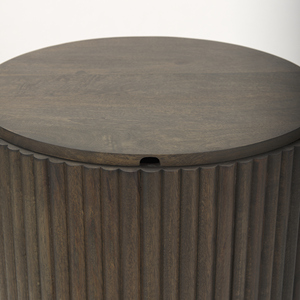 Mesa de Centro Moderna de Madera Acanalada con Espacio de Almacenamiento - Product Image 2