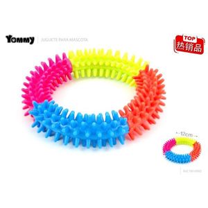 ของเล่นสัตว์เลี้ยงรูปวงแหวนสี่สีแบบมีหนาม ยี่ห้อ Yommy ขนาด 12 ซม. - Product Image 1