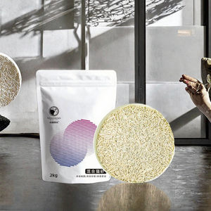 Litière pour chat en tofu biologique, jetable, sans poussière, écologique, anti-odeurs, beige, cylindrique, 2,5 kg, EOM/ODM - Product Image 1