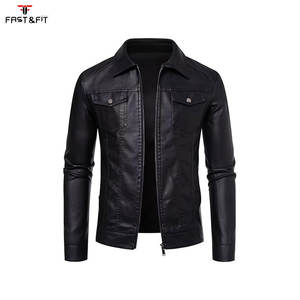 Servicio OEM, Venta al Por Mayor, Ropa de Hombre con Logotipo Personalizado, Cuello Mao, Cuero Genuino, Lona Impermeable y Transpirable para Motocicleta - Product Image 1