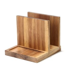 Caja de Madera Clásica para Guardar Pañuelos, Organizador de Servilletas Tradicional, Estuche de Almacenamiento para Mesa de Comedor, Diseño Duradero y Atemporal - Product Image 5