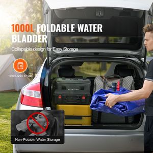 Réservoir d'eau pliable pour camping-car 1000L, en PVC bleu 1000D, grande capacité 264 gallons - Product Image 2