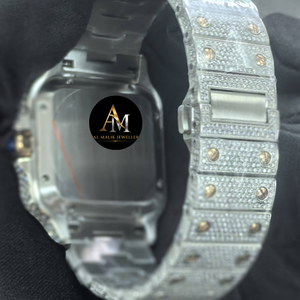 Reloj Mecánico de Lujo con Diamantes de Moissanita, Acero Inoxidable, Unisex, Correa de Cristal de 20 mm, Suministro Directo de Fábrica - Product Image 2