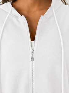 New Trending Custom Zipper <b>Up</b> Pink Color Women Hoodies Crop Top <b>Zip</b> <b>up</b> Hoodie Cotton Oversized Sexy <b>Cropped</b> Yoga Hoody 2026 - Product Image 3