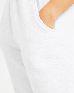 Pantalon de jogging en molleton blanc pour femme, taille haute, cheville élastiquée, 100 % coton, service OEM de haute qualité, logo personnalisé, hiver - Product Image 4