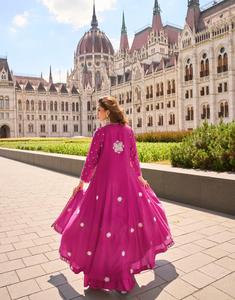 Dhwaja Export Silk Free Size <strong>Stitched</strong> <strong>Suit</strong> with Embroidery Work - Product Image 6