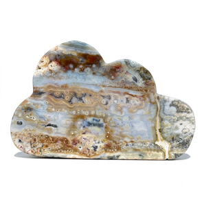 Pierre précieuse sculptée en forme de nuage en jaspe océanique, cristal de nuage, décoration d'intérieur, grossiste en cristaux sculptés en forme de nuage - Product Image 3