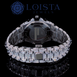 Reloj de Lujo de la Mejor Calidad, con Cristal de Acero Inoxidable y Diamantes Moissanite, 41 mm, Números Romanos, Movimiento de Cuarzo, para Uso Diario - Product Image 3