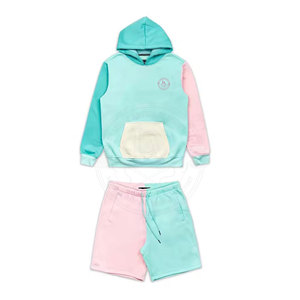 Custom <b>Men</b> Wholesale Hooded Solid Running <b>Hoodies</b> <b>Shorts</b> <b>Set</b> Custom Color Breathable Eco-Friendly Polyester/Cotton on Sale - Product Image 2