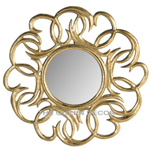 Customized Modern Gold Metal Wall Mirror Decorative Wall Living Room Hotel Home Handmade Iron Easy Installation - Product Image 6