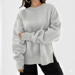 Sweat-shirt personnalisé à col montant avec lettres grecques de sororité, brodé, en molleton écologique 100 % coton, tissu doux - Product Image 1