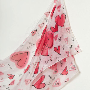Silk Scarf Elegant Border Print For Hair Tying Neck Wrapping And Fashion Clothing Silk Scarf - Product Image 2