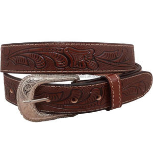 Cinturón de cuero occidental para hombre hecho a mano con calidad extra fuerte de alta calidad en colores personalizados de fabricante al por mayor - Product Image 1