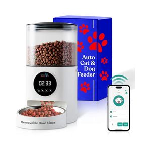 Dispensador Automático de Comida Seca para Perros y Gatos: Comedero para Mascotas con Temporizador y Conexión WiFi, Control por Aplicación y Modo Manual Programable Adicional - Product Image 1