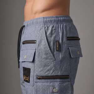 Pantalones cortos cargo de lona transpirables de secado rápido estilo vintage para hombre, para uso casual al aire libre. - Product Image 2