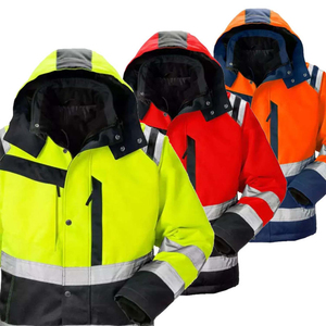 Construction <b>Worker</b> Safety <b>Jacket</b> Reflective High Visibility Breathable Waterproof Windproof High Quality CE Certified Unisex - Product Image 3