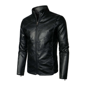 Wholesale Men's Genuine <b>Leather</b> Windproof Front Custom Biker Motorcycle <b>Jacket</b> <b>Retro</b> Fashion Outerwear Manufacturer O.E.M. - Product Image 1