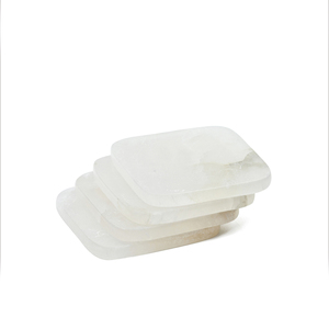 Natural Alabaster Stone Coaster Set Hand Finished Eco-Friendly Durable <b>Table</b> Drink <b>Protectors</b> Luxury Home Dining Decor Wholesale - Product Image 2