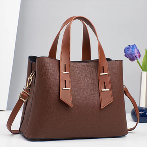 Sac fourre-tout de travail en cuir véritable blanc, couleur unie, ouverture supérieure, style minimaliste pour usage quotidien, sac fourre-tout de travail en cuir - Product Image 3