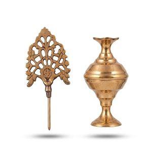 Classic Brass Surmedani Traditional Kohl <b>Container</b> Vintage Handcrafted Kajal Holder Decorative Brass Surma Dani - Product Image 1