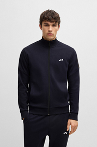 Ensemble de survêtement deux pièces pour homme OEM, col montant, fermeture éclair intégrale, coupe athlétique, en polyester, avec logo personnalisé, coupe classique - Product Image 4