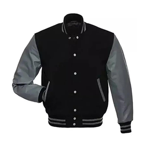 Custom Varisty <b>Jacket</b> Embroidered Logo High Quality Wool Leather Baseball <b>Jacket</b> - Product Image 3